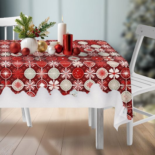 Red White Christmas Candy Pattern#13 ID1009 Tischdecke