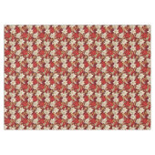 Red White Christmas Floral Pattern#17 ID1009 Tischdecke (Vorderseite (Horizontal))