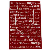 Red & White Christmas Gift Bag | Santa's Reindeer Mittlere Geschenktüte (Vorderseite)