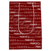 Red & White Christmas Gift Bag | Santa's Reindeer Mittlere Geschenktüte (Rückseite)