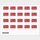 RED WHITE CHRISTMAS GIFT TAG STICKERS (Blatt)