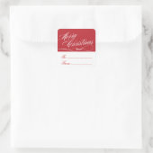 RED WHITE CHRISTMAS GIFT TAG STICKERS (Tasche)