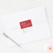 RED WHITE CHRISTMAS GIFT TAG STICKERS (Umschlag)