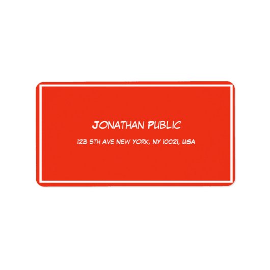 Red White Christmas Handschrift Template Adresse Adressaufkleber (Vorne)