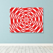 Red White Christmas Modern Circle Design Leinwanddruck (Insitu (Holzboden))