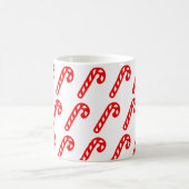 Red White Christmas Sticks Minimal Kaffeetasse (Mittel)