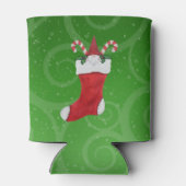 Red White Christmas Strumpf Gnome Holly Green Dosenkühler (Rückseite)
