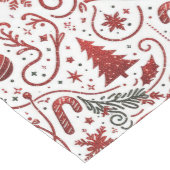 Red White Christmas Table Runner Mittelgroßer Tischläufer (Ecke)