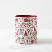 Red White Christmas Tasse (Zentrum)