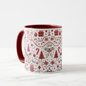 Red White Christmas Tasse (Vorderseite Links)