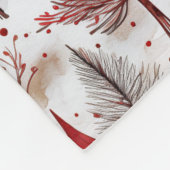 Red White Christmas Tree Pattern#4 ID1009 Fleecedecke (Ecke)