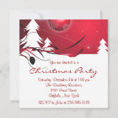Red White Christmas Tree Red White Christmas Party Einladung (Rückseite)