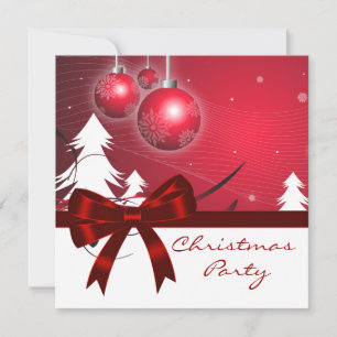 Red White Christmas Tree Red White Christmas Party Einladung