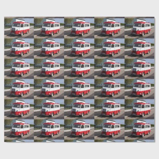 Red White Citroen Typ HY Van Geschenkpapier (Flach)