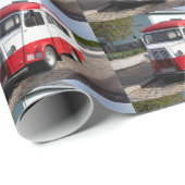 Red White Citroen Typ HY Van Geschenkpapier (Rolleneckpunkt)