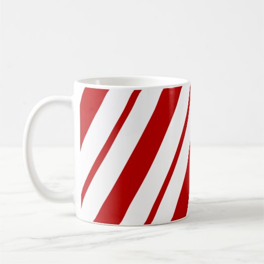 Red & White Classic Candy Cane Weihnachten Kaffeetasse (Links)