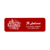Red & White Classic Frohe Weihnachten Personalisie (Vorne)