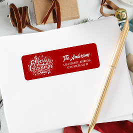 Red & White Classic Frohe Weihnachten Personalisie