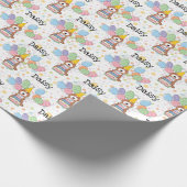 Red White Cockapoo Cavapoo Dog Birthday Geschenkpapier (Ecke)