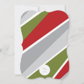 Red White Cocktail Martini Moderne Feier Einladung (Rückseite)