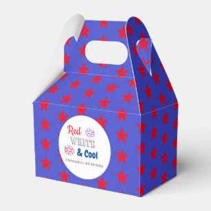 Red White & Cool 4. Juli Geburtstag Geschenkschachtel