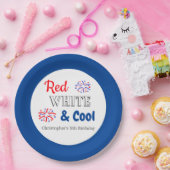 Red White & Cool 4. Juli Geburtstag Pappteller (Party)