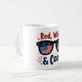 Red White & Cooler 4. Juli Tasse (Vorderseite Links)