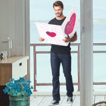 Red White Couple Liebe Herzlich Vintager Valentins