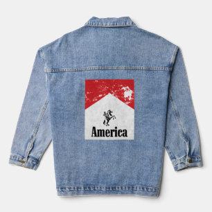 Red White Cowboy America Jeansjacke