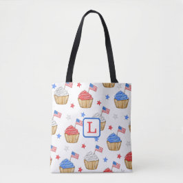 Red White Cupcake Flag Star Preppy Tasche