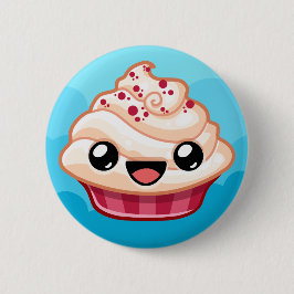 Red/White Cupcake - Happy Jump Button