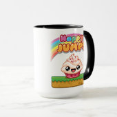 Red/White Cupcake - Happy Jump Tasse (VorderseiteRechts)