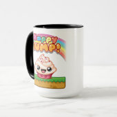Red/White Cupcake - Happy Jump Tasse (Vorderseite Links)
