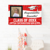 Red White Custom Foto Abschluss Signierung Banner (Insitu)