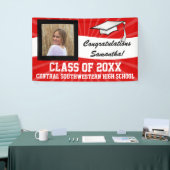 Red White Custom Foto Abschluss Signierung Banner (Messeveranstaltung)