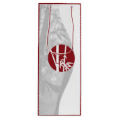 Red & White Custom Image & Custom Logo Weingeschen Geschenktüte Für Weinflaschen (Vorderseite)