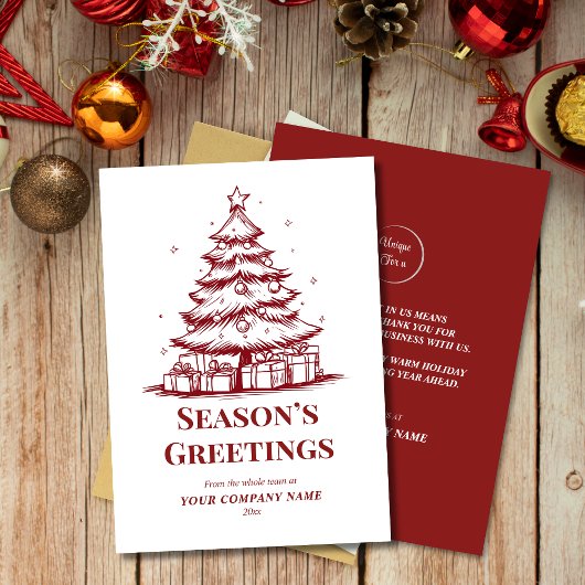 Red & White Custom Logo Weihnachten