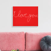 red & white decor love theme leinwanddruck (Insitu (Wohnzimmer))