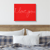 red & white decor love theme leinwanddruck (Insitu (Schlafzimmer))
