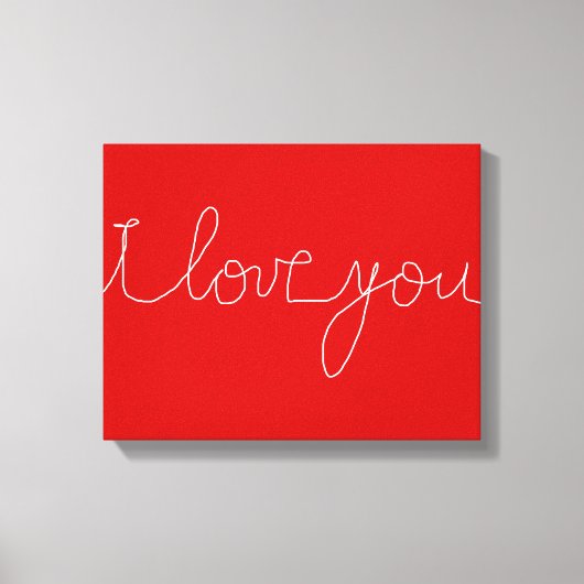 red & white decor love theme leinwanddruck (Vorderseite)