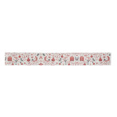 Red White Decoration Holiday Satin Ribbon Satinband (Vorderseite)