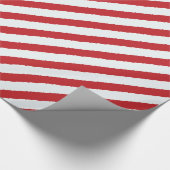 Red White Diagonal Stripes Imitate verdrehen Weihn Geschenkpapier (Ecke)