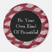 Red White Diamond Lippen Magnet (Vorne)