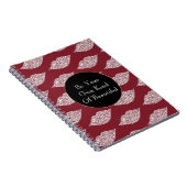 Red White Diamond Lippen Notizblock (Rechte Seite)