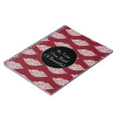 Red White Diamond Lippen Notizblock (Linke Seite)