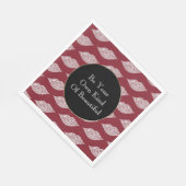 Red White Diamond Lippen Serviette (Ecke)