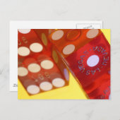 Red White Dice Postkarte (Vorne/Hinten)
