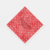 Red White Dots Birthday Serviette (Ecke)