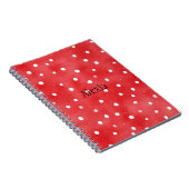 Red White Dots Notizblock (Rechte Seite)