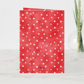 Red White Dots Red Green Butterflies Birthday Karte (Rückseite)
